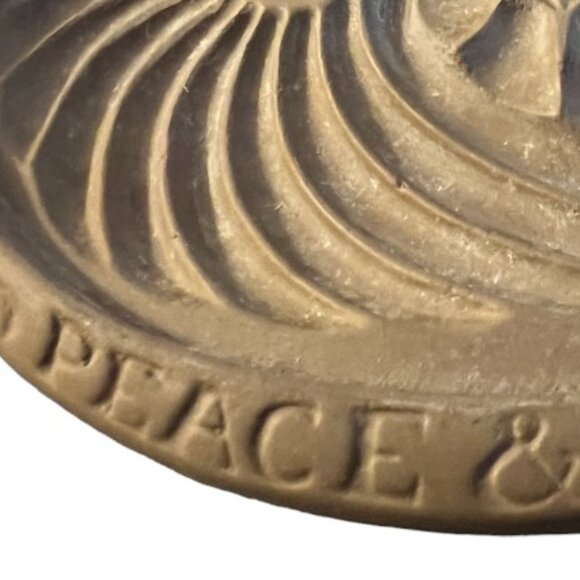 Vtg 1981 Hartstone COOKIE MOLD Stoneware Peace & Plenty Cornucopia Harvest 6.5" - Picture 6 of 13